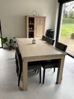 Eettafel (verlengbaar) met 6 stoelen, Maison & Meubles, Tables | Tables à manger, Chêne, Rectangulaire, Modern, 50 à 100 cm