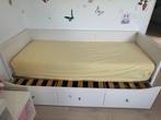 bedbank IKEA, Huis en Inrichting, Gebruikt, Wit, Tweepersoons, Ophalen of Verzenden