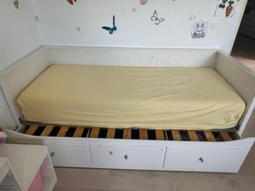 bedbank IKEA, Gebruikt, Wit, Tweepersoons, Ophalen of Verzenden