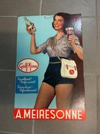 kartonnen bord Golf Kina limonade brouwerij MEIRESONNE, Ophalen of Verzenden, Gebruikt