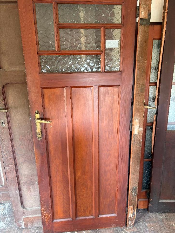Superbes Portes Anciennes Bois & Verre Martelé, Antiek en Kunst, Antiek | Meubels | Stoelen en Sofa's, Ophalen