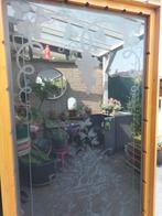 Antiek geslepen glasraam deur viticultuur wijnbouw wijnbar, Ophalen, Gebruikt, 80 tot 120 cm, Overige typen