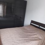 Bed, kledingkast en kast in bijna nieuwstaat, Ophalen, Overige materialen, Bruin, Tweepersoons