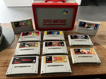Super Nintendo box met 10 spelletjes 