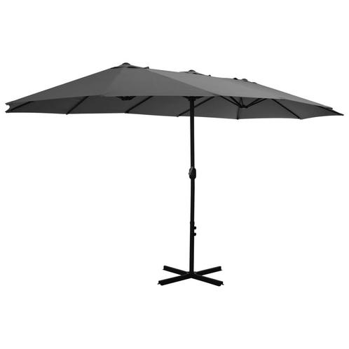 Parasol avec mât en aluminium 460x270 cm anthracite, Jardin & Terrasse, Accessoires mobilier de jardin, Neuf, Enlèvement ou Envoi