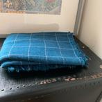 Blauwe geruite plaid in Engelse stijl., Huis en Inrichting, Ophalen of Verzenden, Zo goed als nieuw