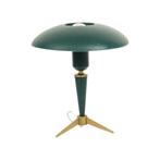 Iconische Louis Kalff Bijou Lamp Groen en Goud Ufo Mid Centu, Ophalen of Verzenden