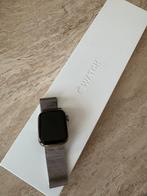 Apple watch 7 serie 41mm +4G +GPS milanees bandje goud, GPS, Enlèvement ou Envoi