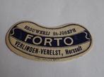 bieretiket Forto Verlinden Herselt, Ophalen of Verzenden, Zo goed als nieuw, Overige typen, Overige merken
