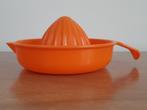 Vintage citruspers van oranje plastic uit 1970, Antiek en Kunst, Ophalen of Verzenden