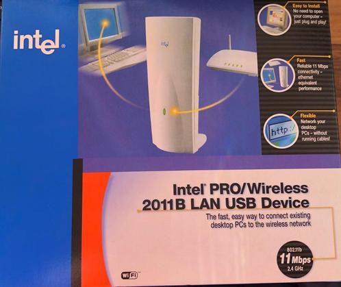 Intel PRO/Wireless 2011B LAN USB Device (NIEUW IN DOOS), Computers en Software, WiFi-versterkers, Nieuw, Ophalen