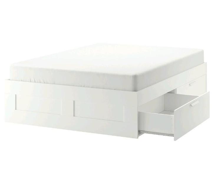 Brimnes 140x200 bedframe (2 personen), Huis en Inrichting, Slaapkamer | Bedden, Zo goed als nieuw, Ophalen