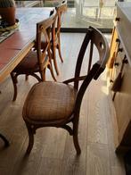 6 houten stoelen in cottage-stijl, Vijf, Zes of meer stoelen, Gebruikt, Cottage, Bruin