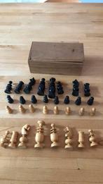 Vintage schaakspel in hout, Hobby en Vrije tijd, Gezelschapsspellen | Overige, Gebruikt