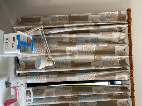 Tentures, Huis en Inrichting, Stoffering | Gordijnen en Lamellen, Gebruikt, 100 tot 150 cm, 150 tot 200 cm, Crème, Blauw, Ophalen