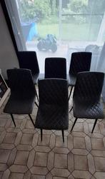 HOMLA Witus stoel gewatteerd 6 stuks, Huis en Inrichting, Ophalen, Gebruikt, Grijs, Vijf, Zes of meer stoelen