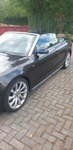 AUDI A5 CABRIO, Auto's, Audi, Automaat, Zwart, Leder, Particulier