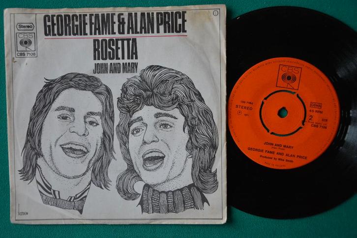 Georgie Fame et Alan Price — Rosetta - i - (1971), CD & DVD, Vinyles Singles, Utilisé, Single, Rock et Metal, 7 pouces, Enlèvement ou Envoi