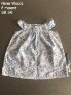 Wit bloesje met blauwe bloemen River Woods - 6 maanden, Kinderen en Baby's, Babykleding | Maat 68, Meisje, Shirtje of Longsleeve