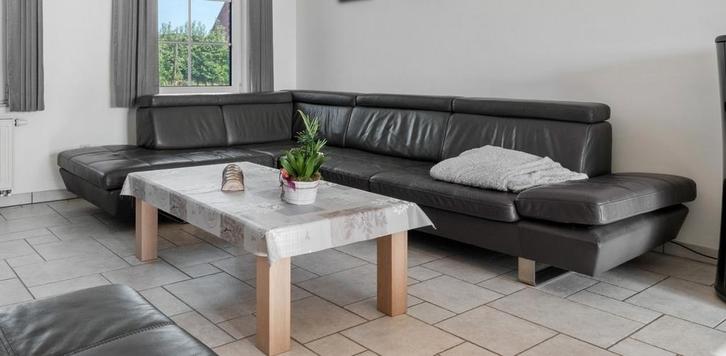 Hoeksalon met bijhorende poef, Huis en Inrichting, Zetels | Zetels en Chaises Longues, Gebruikt, Ophalen