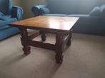 Vierkante massief eiken salontafel - zijde 80 cm, Huis en Inrichting, Ophalen, Gebruikt, Vierkant