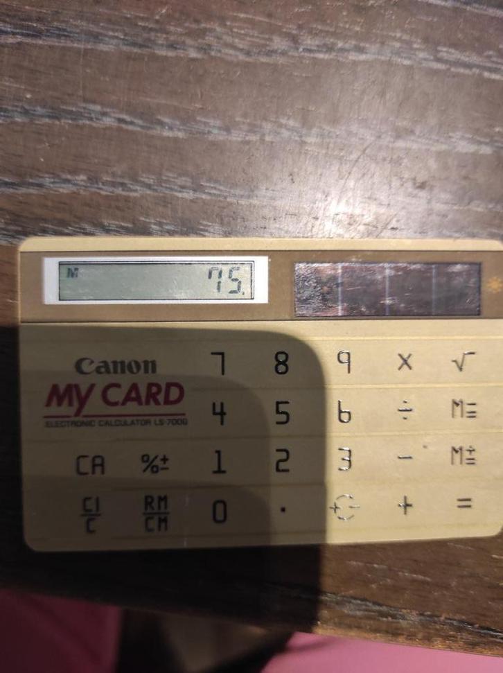 Vintage canon rekenmachine uit 1983, Diversen, Rekenmachines, Zo goed als nieuw, Ophalen of Verzenden