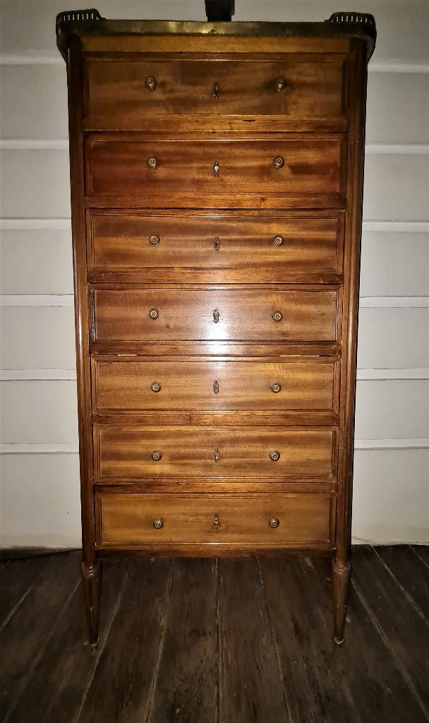 Grand semainier en acajou style Louis XVI Directoire, Antiquités & Art, Antiquités | Meubles | Chaises & Canapés, Enlèvement