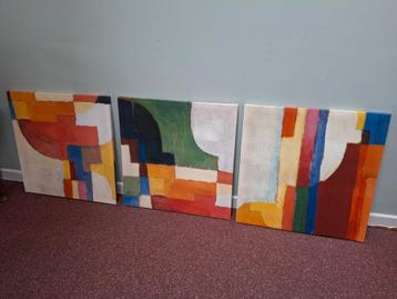 3 mooie kaders - abstracte kunst beschikbaar voor biedingen