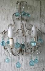 vintage Murano muurlampje lamp blauw glas, Antiek en Kunst, Verzenden