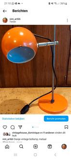 Eyeball bureaulamp in oranje jaren 70, Antiek en Kunst, Ophalen of Verzenden