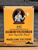 AG Verzekeringen emaille reclamebord, Ophalen of Verzenden, Gebruikt, Reclamebord