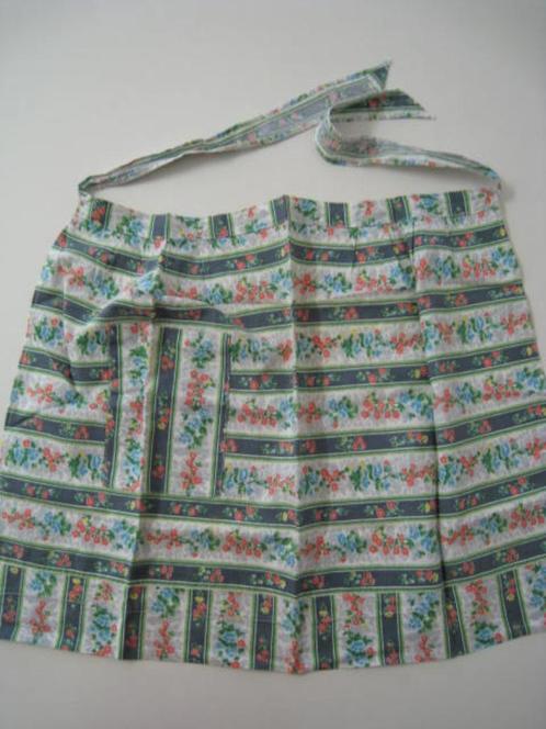 Keukenschort met bloemetjes, vintage, als nieuw !!, Huis en Inrichting, Keuken | Textiel, Ophalen of Verzenden