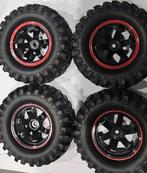 Pneus + jantes crawler RC 1.9 – noir/rouge – x4, Neuf, Échelle 1:10, Enlèvement ou Envoi, Pièce