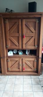 Drie  delig eetkamerkast, Huis en Inrichting, Kasten | Buffetkasten, Ophalen, Gebruikt, Glas, 200 cm of meer