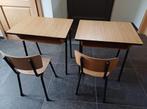 Schoolbank met stoel, Enfants & Bébés, Chambre d'enfant | Tables & Chaises, Enlèvement, Utilisé, Table(s) et Chaise(s)