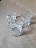 theelichthouders glas, Ophalen, Zo goed als nieuw, Minder dan 25 cm