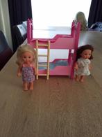 Stapelbed met twee kleine popjes (Niet van Barbie), Kinderen en Baby's, Speelgoed | Poppen, Gebruikt, Ophalen of Verzenden, Barbie