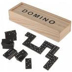 Dominostenen domino spel  in houten doos 28 stuks, Hobby en Vrije tijd, Nieuw, Ophalen of Verzenden