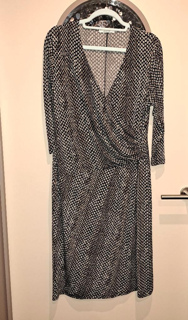 DEVERNOIS, enveloppe jurk, mt XL, Kleding | Dames, Jurken, Zo goed als nieuw, Maat 46/48 (XL) of groter, Onder de knie, Ophalen of Verzenden