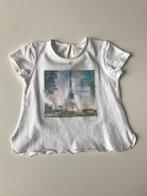 Witte t-shirt maat 92 van ZARA, in perfecte staat! Parijs, Kinderen en Baby's, Meisje, Ophalen of Verzenden, Zo goed als nieuw