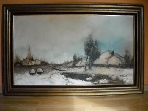 schilderij HJ Pauwels Winterzicht, Antiek en Kunst, Kunst | Schilderijen | Klassiek, Ophalen