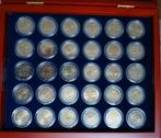 Kistje voor het opbergen van 2 euromunten met al munten erin, Postzegels en Munten, Munten en Bankbiljetten | Toebehoren, Ophalen of Verzenden