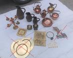 collection de cruches en cuivre antiques, cendrier, théière,, Enlèvement ou Envoi