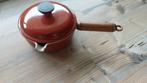 Le Creuset vintage avec manche en bois années 70, Enlèvement ou Envoi, Utilisé, Fonte, Autres types