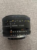 Objectief AF Nikkor 50mm, draadontspanner, flitsadapter,…, Ophalen, Zo goed als nieuw, Standaardlens