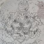 Tinnen bord wapenschild BRUGGE, 1705, Enlèvement