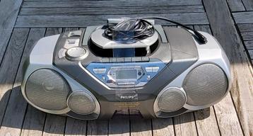 Lecteur de cassettes CD radio Philips à remettre à neuf., Enlèvement, Utilisé, Radio
