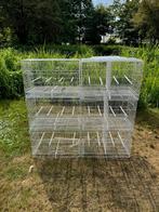 6 witte draadkooien voor exotische of wildzang vogels, Dieren en Toebehoren, Ophalen, Gebruikt, Metaal, Broedkooi of Kweekkooi