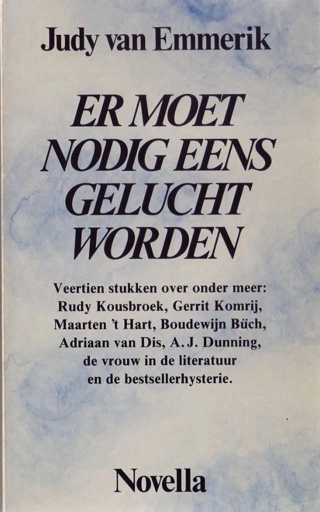 Judy van Emmerik, Er moet nodig eens gelucht worden, Livres, Essais, Chroniques & Interviews, Utilisé, Un auteur, Enlèvement ou Envoi