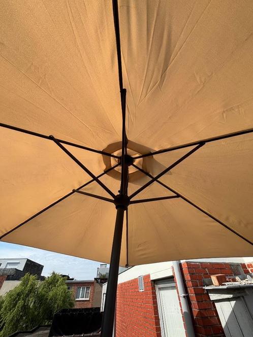 Parasol met granieten voet (30kg), Tuin en Terras, Parasols, Zo goed als nieuw, Parasolvoet, Minder dan 1 meter, Ophalen